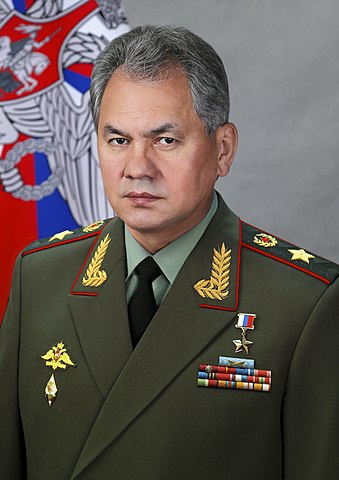Official portrait of Sergey Shoigu. File under License CCA 4.0 Attribution: Mil.ru. Ministry of Defence of the Russian Federation.